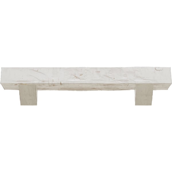 Kit W/ Breckinridge Corbels, Factory Prepped, 6H  X 6D X 84W Hand Hewn Faux Wood Fireplace ManteL